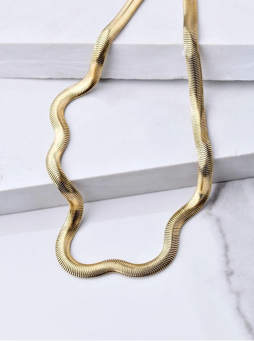 Naszyjnik żmijka, złoty S304985Z00