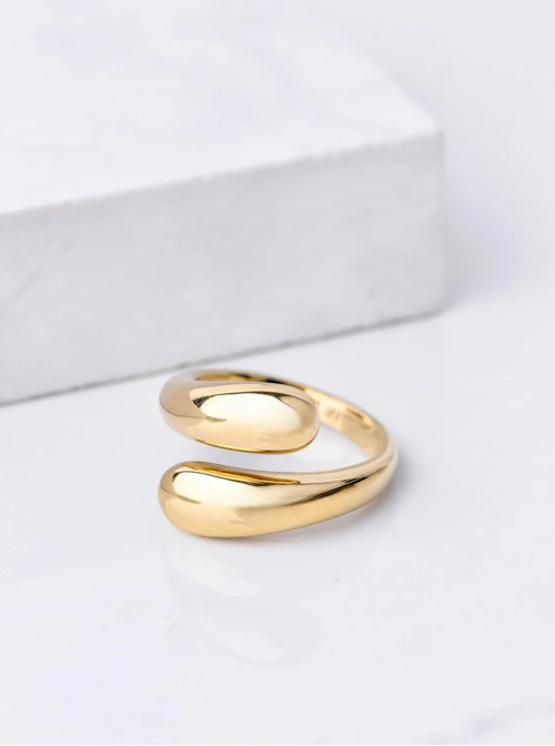 Pierścionek dmuchany, złoty S405177Z00