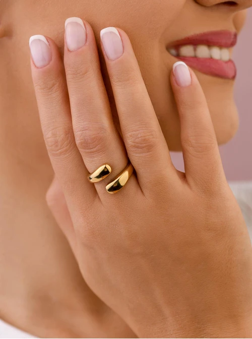 Pierścionek dmuchany, złoty S405177Z00