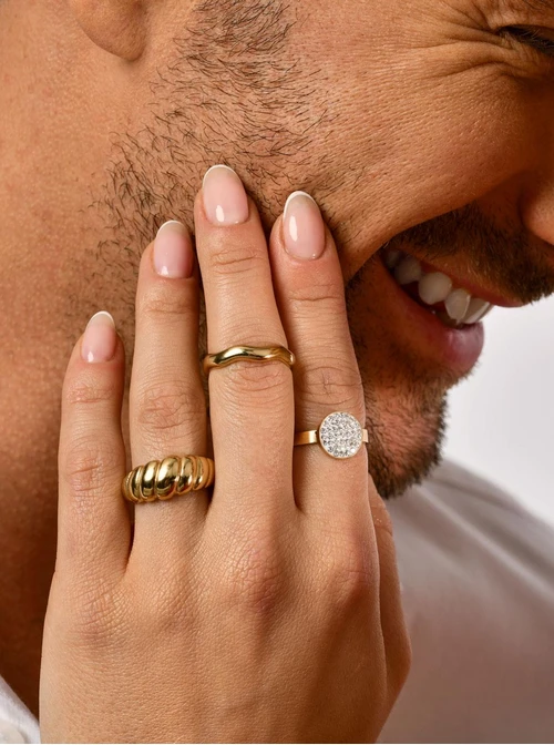 Pierścionek fala, złoty S405175Z00