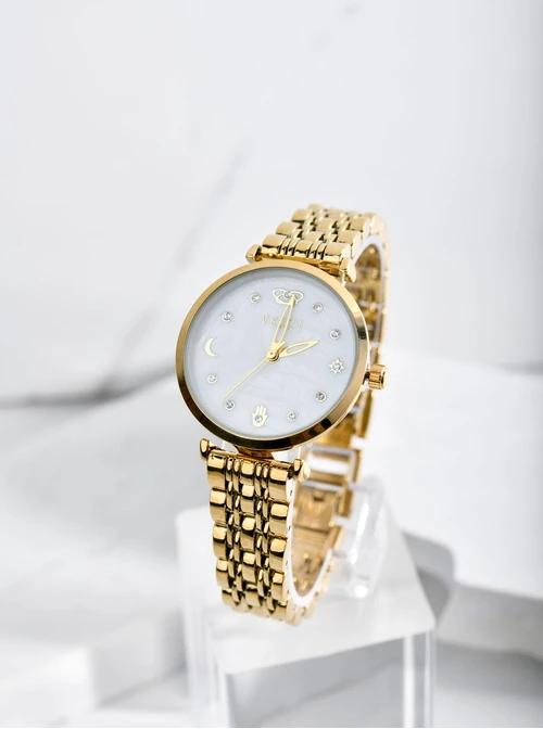 Zegarek Vezzi, kryształki, złoty B504696Z00