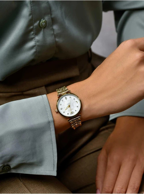 Zegarek Vezzi, kryształki, złoty B504696Z00