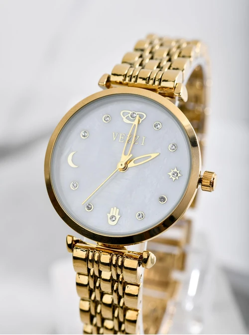 Zegarek Vezzi, kryształki, złoty B504696Z00