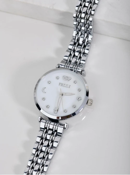 Zegarek Vezzi, kryształki, srebrny B504696S00