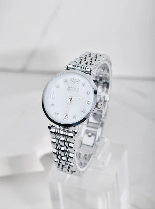 Zegarek Vezzi, kryształki, srebrny B504696S00