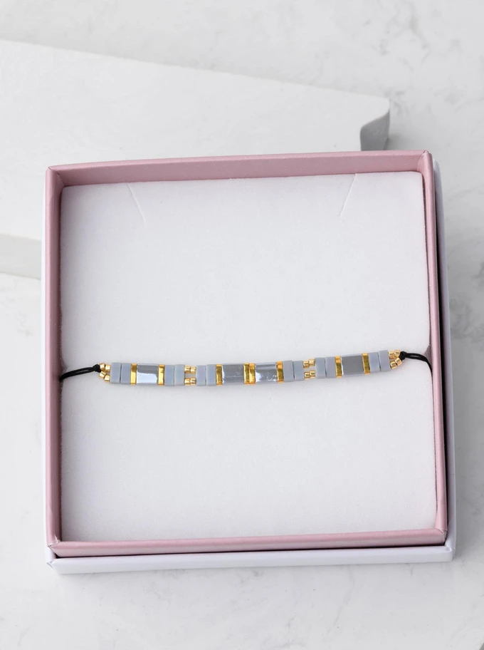 Bransoletka koraliki Miyuki, sznurek S105526Z00