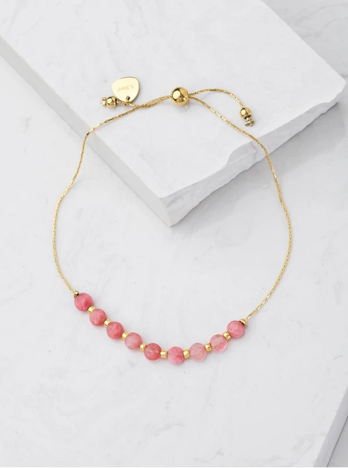 Bransoletka Agat, różowy, złoty S105618Z00