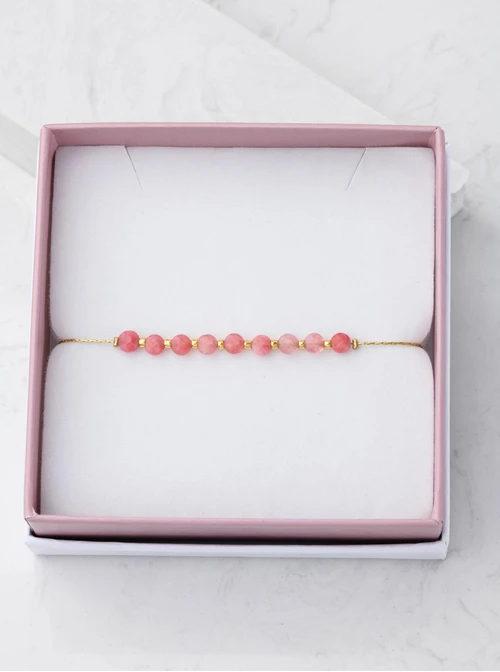 Bransoletka Agat, różowy, złoty S105618Z00