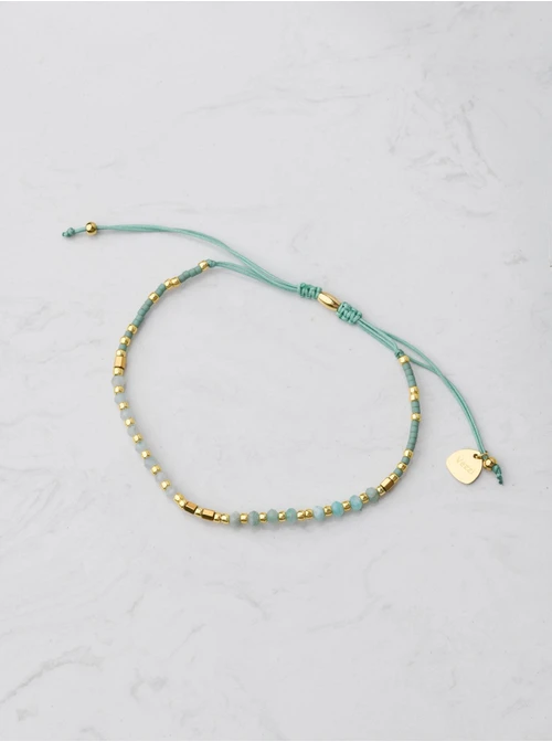 Bransoletka Amazonit, Akwamaryn, złoty S105592Z00