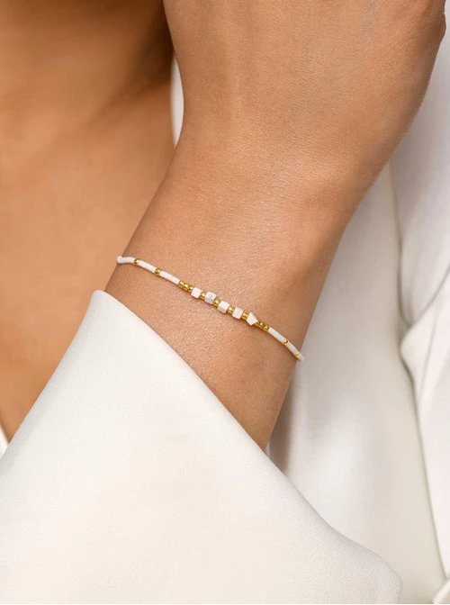 Bransoletka Biały Turkus, złoty S105603Z00