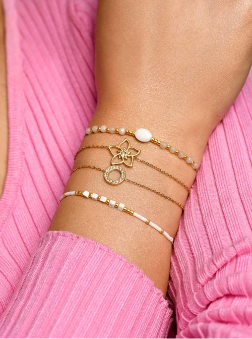 Bransoletka Biały Turkus, złoty S105603Z00