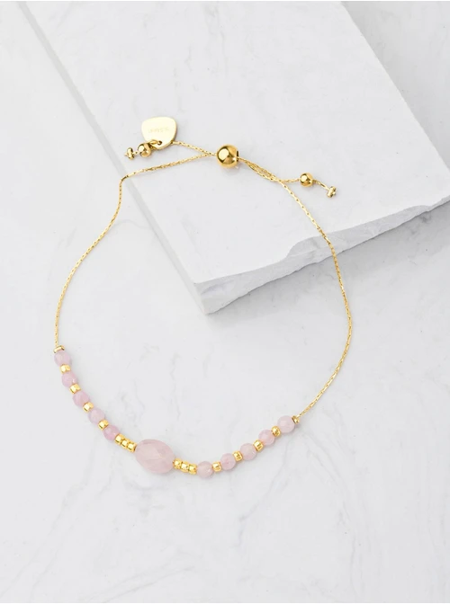 Bransoletka Kwarc Różowy, złoty S105626Z00