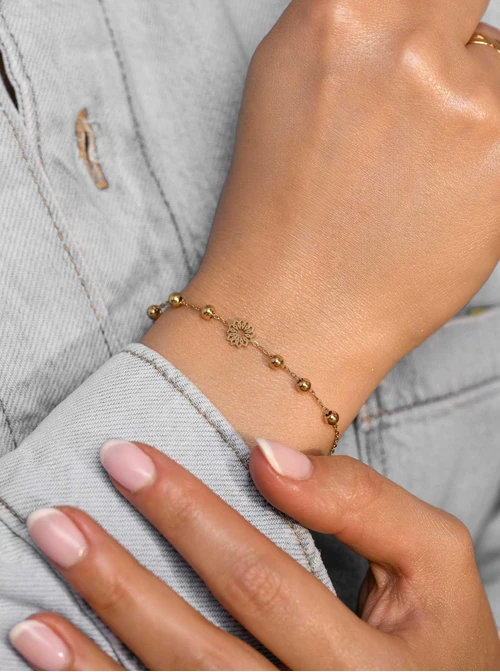 Bransoletka Rozeta Vezzi, kulki, złoty S105324Z00