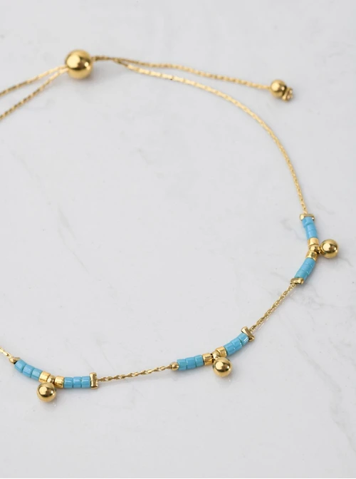 Bransoletka koraliki Miyuki, kulki, złoty S105640Z00