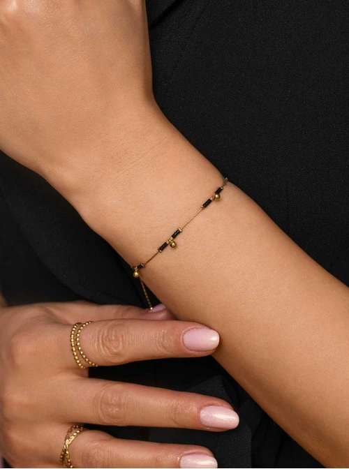 Bransoletka koraliki Miyuki, kulki złoty S105641Z00