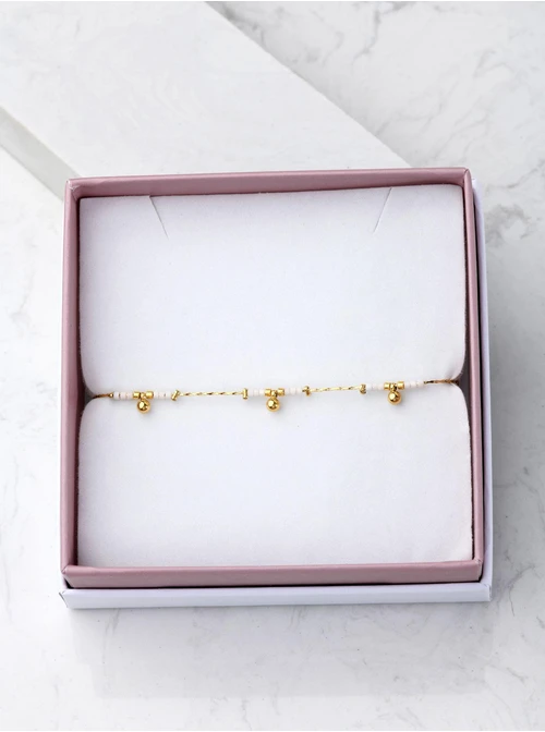 Bransoletka koraliki Miyuki, kulki, złoty S105643Z00