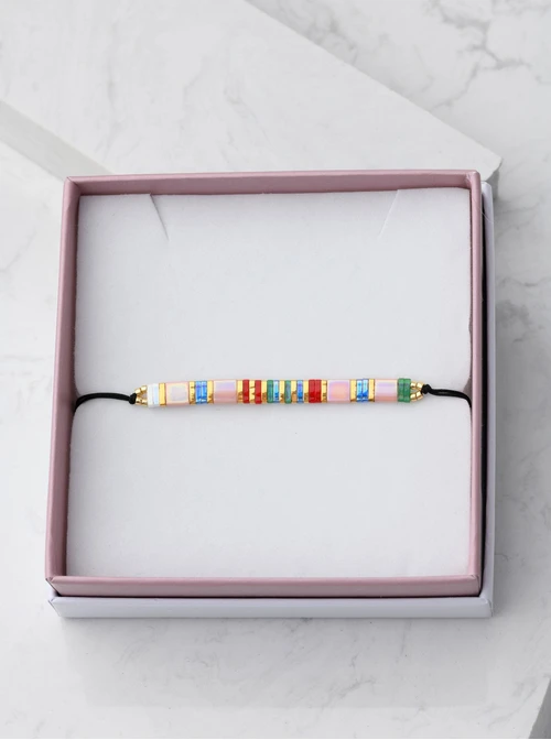 Bransoletka koraliki Miyuki, sznurek S105519Z00