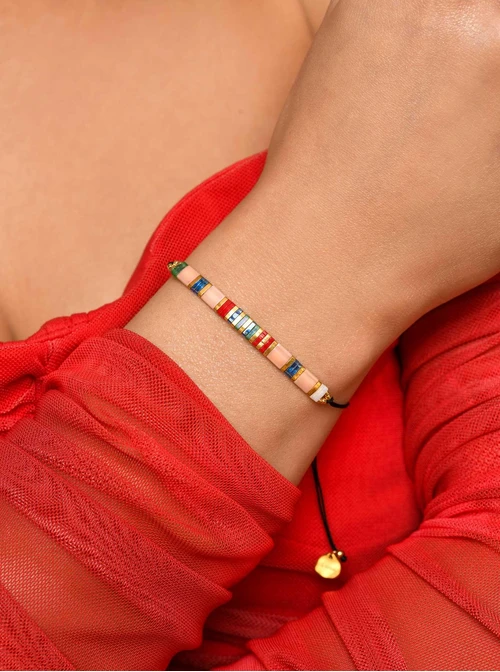 Bransoletka koraliki Miyuki, sznurek S105519Z00