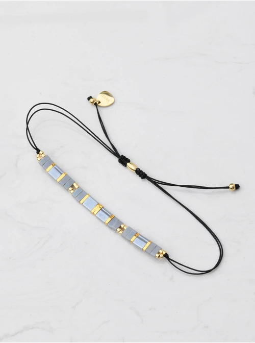 Bransoletka koraliki Miyuki, sznurek S105526Z00