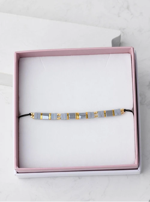 Bransoletka koraliki Miyuki, sznurek S105526Z00