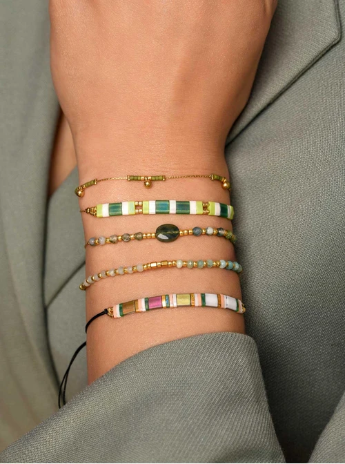 Bransoletka koraliki Miyuki, złoty S105646Z00