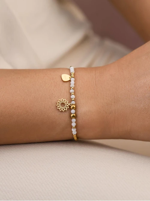 Bransoletka rozeta Vezzi, Kamień Księżycowy, złoty S105210Z00