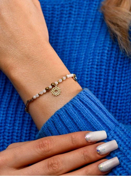 Bransoletka rozeta Vezzi, Kamień Księżycowy, złoty S105210Z00