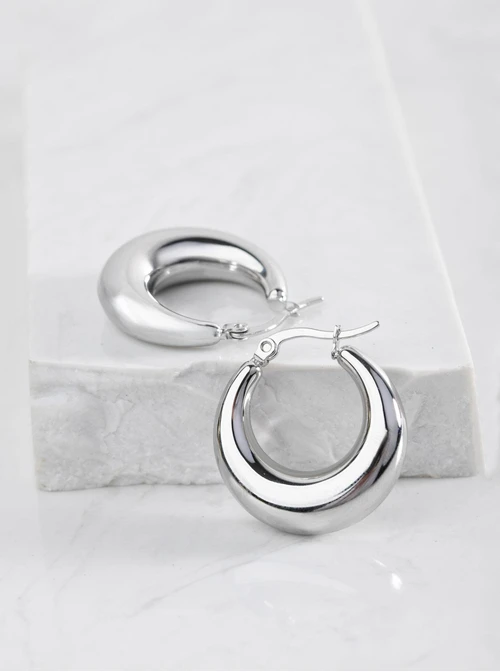 Kolczyki dmuchane księżyce, srebrny S205583S00