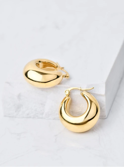 Kolczyki dmuchane księżyce, złoty S205095Z00