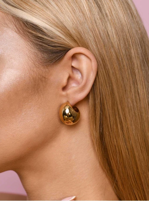 Kolczyki dmuchane księżyce, złoty S205556Z00