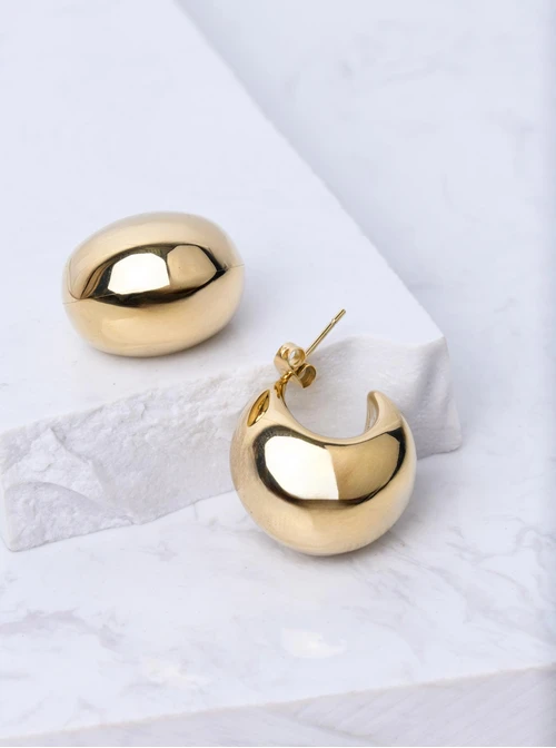 Kolczyki dmuchane księżyce, złoty S205556Z00