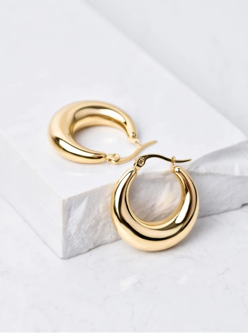 Kolczyki dmuchane księżyce, złoty S205583Z00