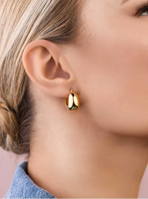 Kolczyki dmuchane księżyce, złoty S205584Z00