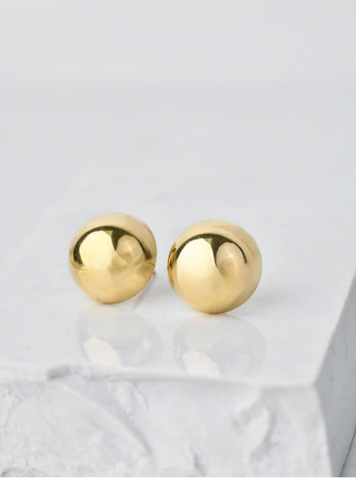 Kolczyki dmuchane kule, (1,4 cm) złoty S204709Z00
