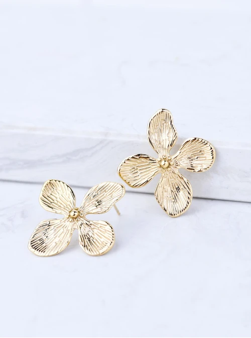 Kolczyki duże kwiaty, złoty S205472Z00