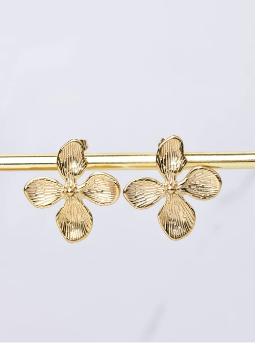 Kolczyki duże kwiaty, złoty S205472Z00