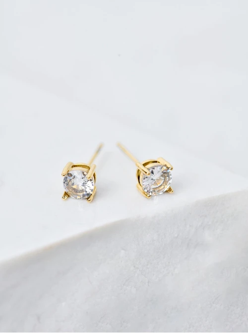 Kolczyki kryształek, złoty S205349Z02