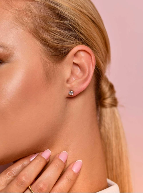 Kolczyki kryształek, złoty S205349Z02