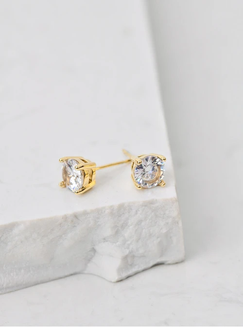 Kolczyki kryształek, złoty S205350Z02