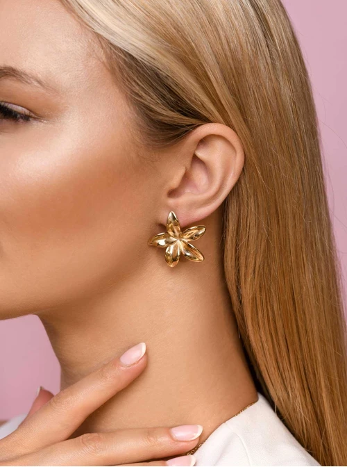 Kolczyki kwiaty, złoty S205461Z00