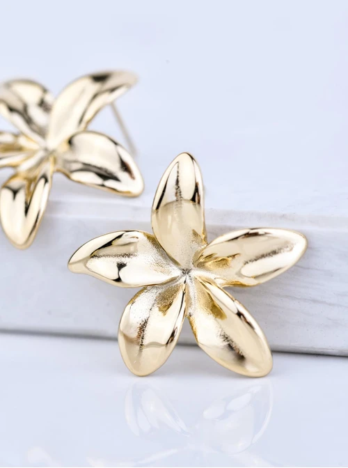 Kolczyki kwiaty, złoty S205461Z00