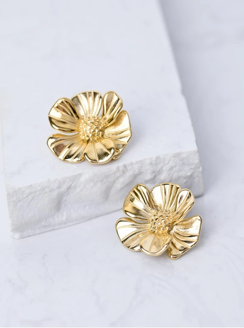 Kolczyki kwiaty, złoty S205464Z00