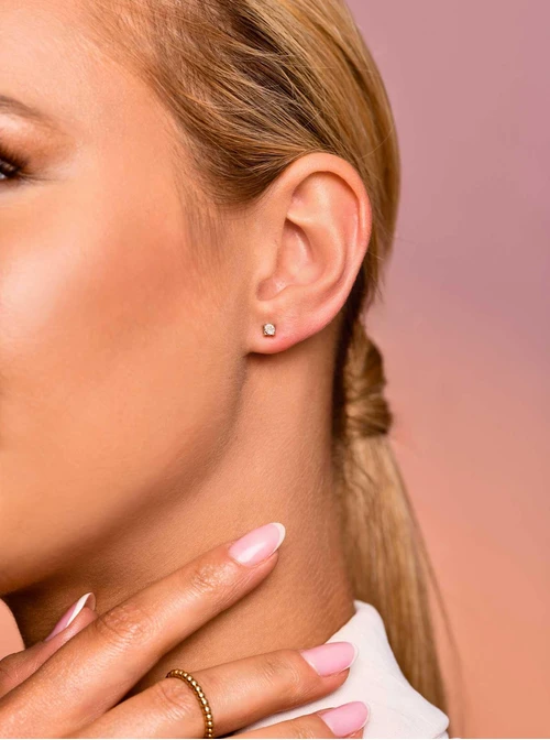 Kolczyki malutki kryształek, złoty S205348Z02