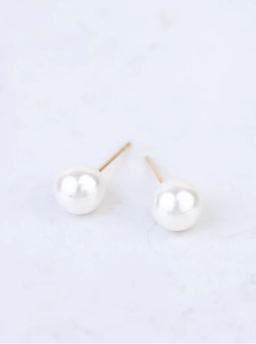 Kolczyki perełki, biały, złoty S205298Z00