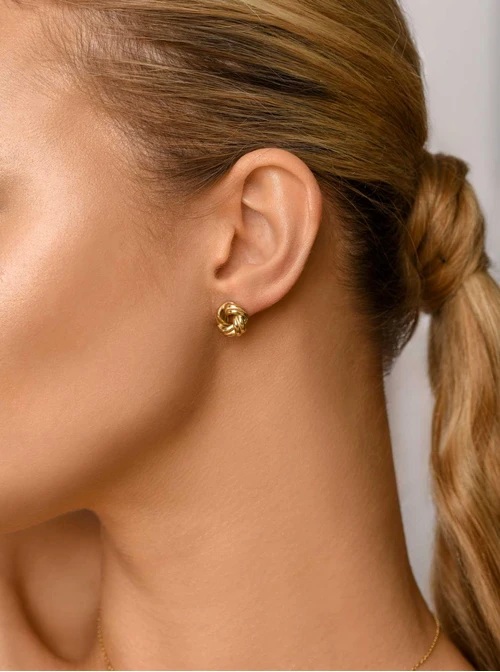 Kolczyki plecione, złoty S205105Z00