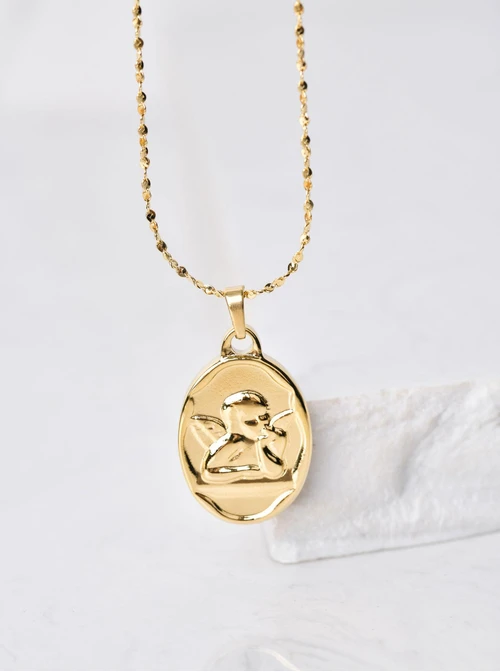 Naszyjnik Medalik Anioł Stróż, złoty S306117Z00