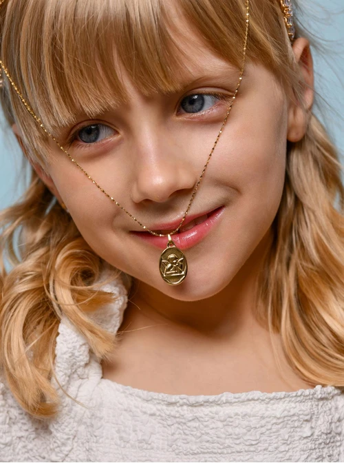 Naszyjnik Medalik Anioł Stróż, złoty S306117Z00