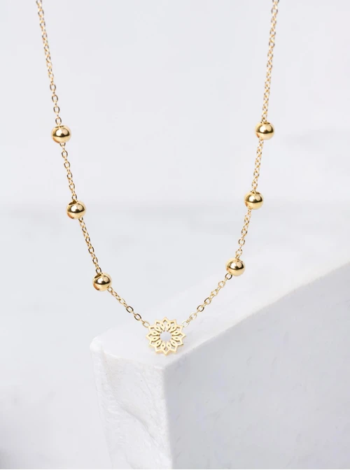 Naszyjnik Rozeta Vezzi, kuleczki,  złoty S305323Z00