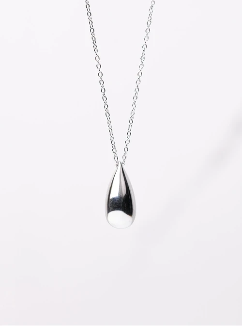 Naszyjnik dmuchana kropla, łezka, srebrny S306432S00