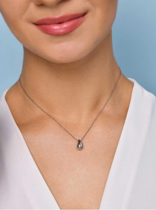 Naszyjnik dmuchana kropla, srebrny S306433S00